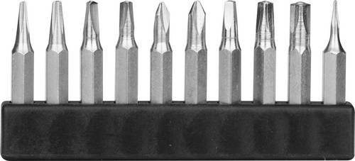 Donau Elektronik MBS69 Bit-Set 10-teilig in Silber mit Innen-Vierkant Robertson, Tri-Wing, Innen-Dreikant und Pentalobe - Bild 1
