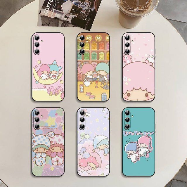 Mesuca Handyhülle mit Cartoon Little T-Twin S-Stars Design für Samsung Galaxy S21 S22 S23 S24 S25 S26 Ultra Plus 5G und A52S in Pink - Bild 1