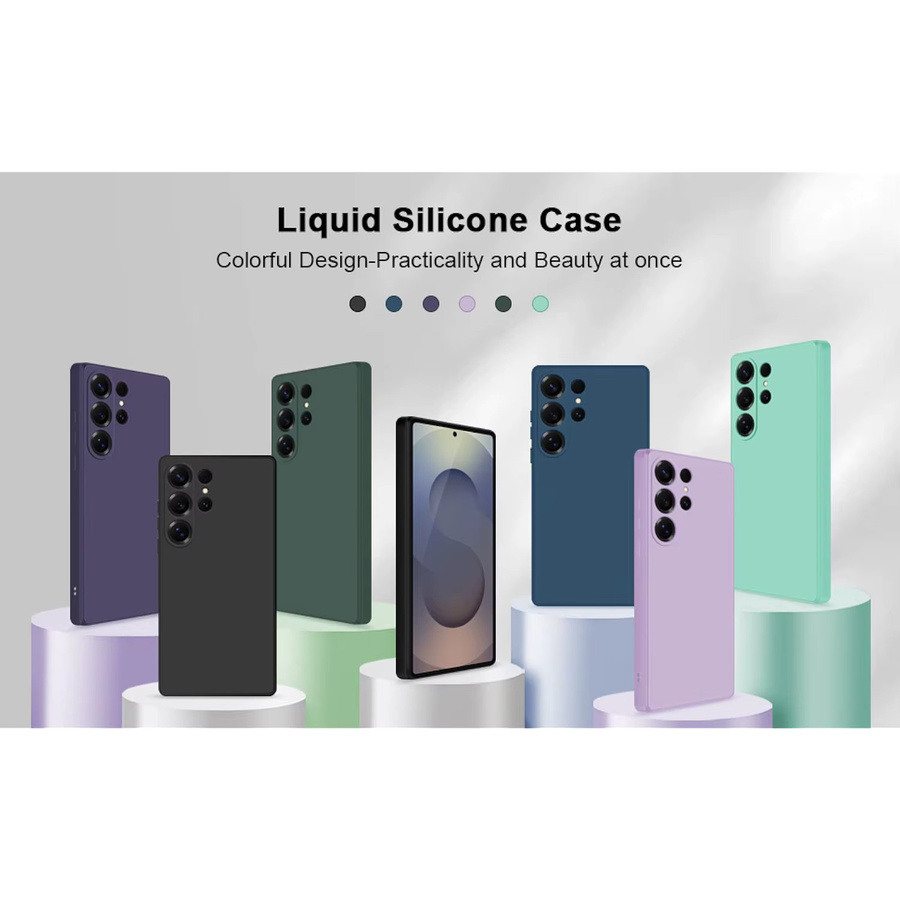 Stoßfeste Silikon Schutzhülle für Samsung Galaxy S25 Ultra, S24 Ultra, S25FE und S24 in Lila - Bild 4
