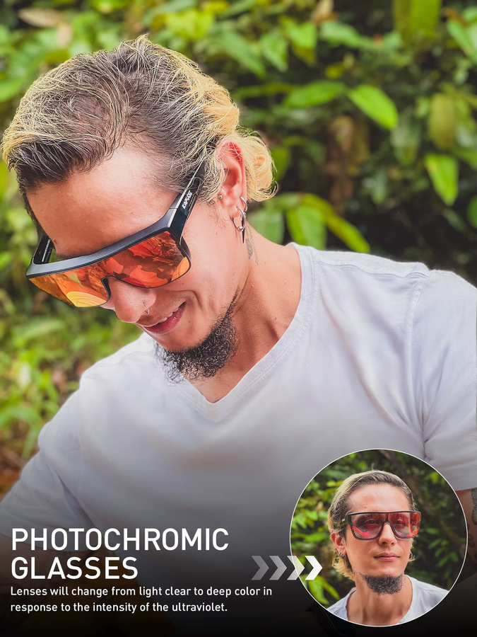 KAPVOE Sonnenbrille photochrom, schwarz, Unisex, TR90 - Bild 2