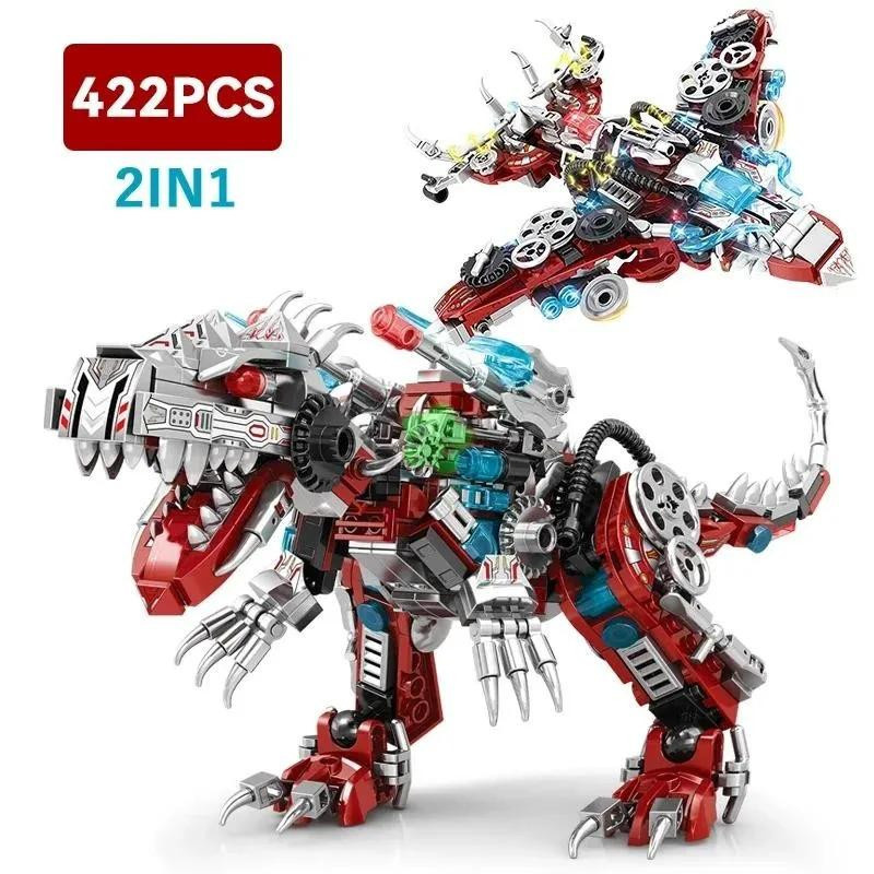 Yiran toy Jurassic Mechanischer Indominus Rex Dinosaurier Blöcke blau 6-12 Jahre - Bild 3
