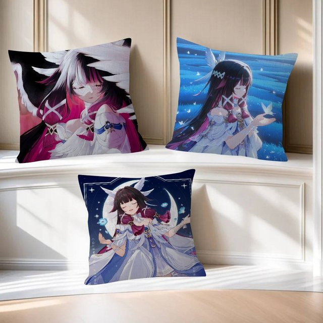 Beast Kingdom Genshin Impact Kissenbezug Columbina Anime Motiv, B/B/B: 45 x 45 x 0 cm, Mehrfarbig - Bild 1
