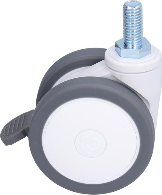 Leises Universalrad Painter Ersatzrolle aus TPR und Kunststoff mit M12 Gewinde, Durchmesser: 75 mm, Farbe: Grau - Bild 1