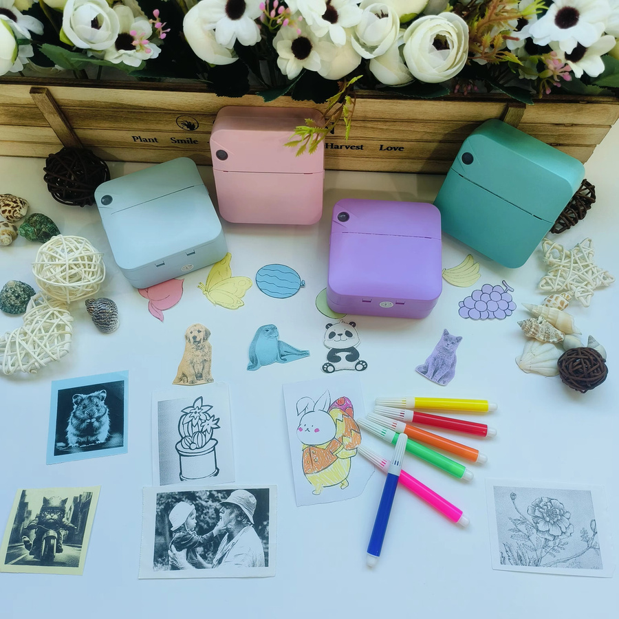 HIOHYU Tragbarer Kabelloser Thermodrucker für iPhone und Android, Tintenloser Mini-Drucker für Fotos, Notizen und Etiketten mit USB-Aufladung - Bild 3