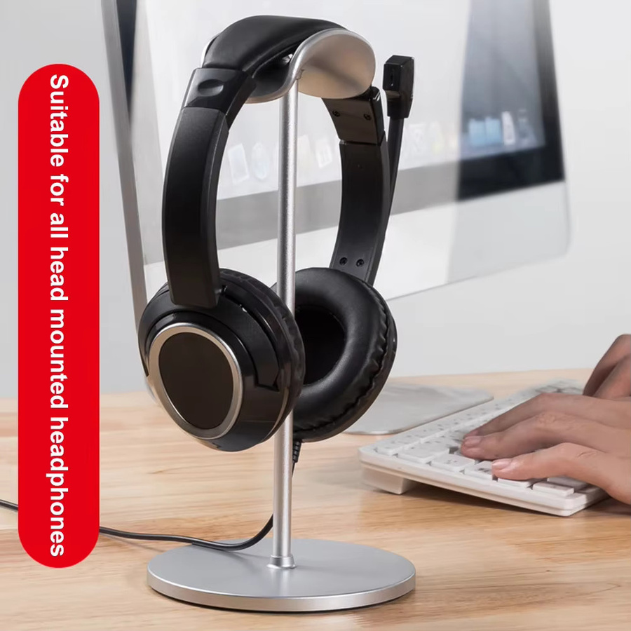 Alloet Headset-Halter in Schwarz, rutschfester Kopfhörer-Ständer mit abnehmbaren Aufhängern für Airpods Max, Beats, Bose und Sennheiser - Bild 2