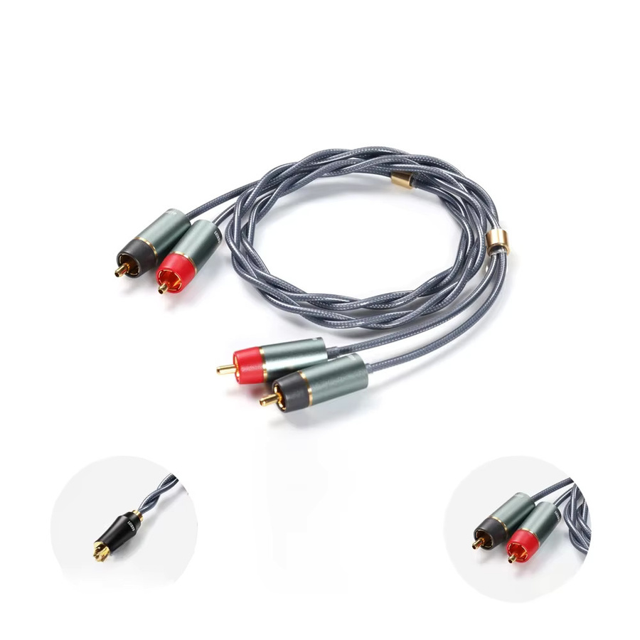 ddhifi RC30A RC30B RC40A Geschirmtes Silbernes RCA Kabel für Desktop Systeme mit 3,5mm Jack auf RCA Anschluss - Bild 1