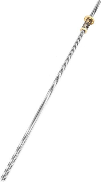 Fishine T8 Gewindestange mit spielfreier, federbelasteter Mutter für 3D-Drucker, Edelstahl, Farbe: Weiß, Länge: 400 mm - Bild 1