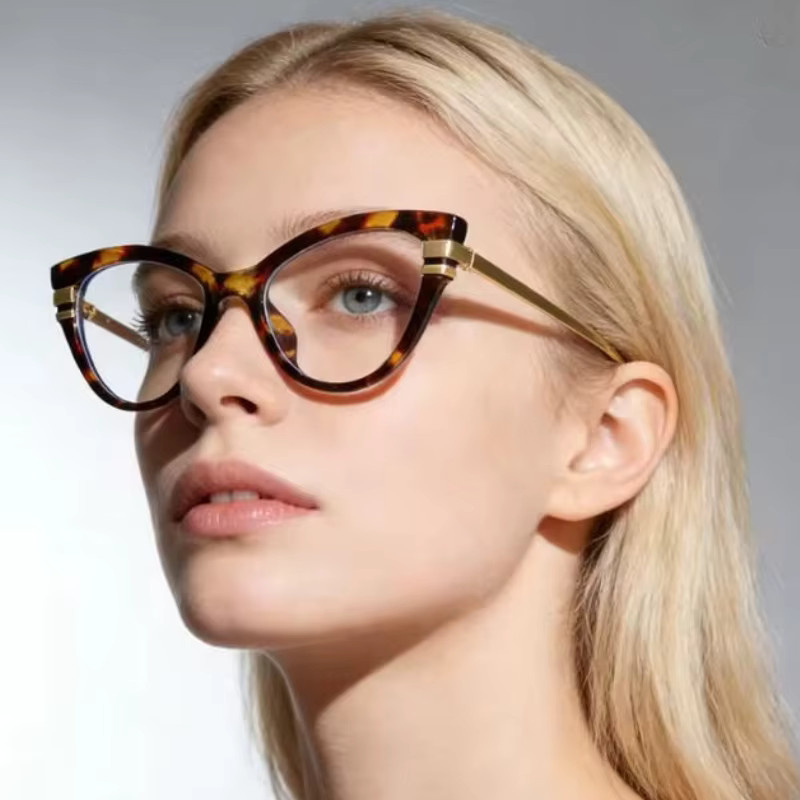 Kunkka coco Korrektionsbrille Cat Eye, Metall, Vollrand, Damen, Blaulichtfilter - Bild 2