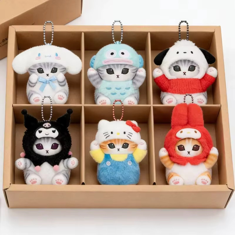 Sanrio Kuromi My Melody Japanischer Hai-Katzen-Plüsch-Schlüsselanhänger - Bild 3