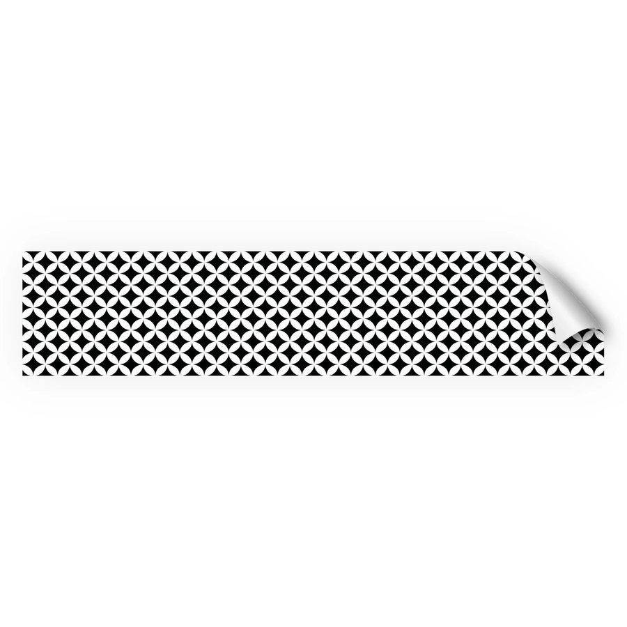 Myspotti Küchenrückwandfolie Chadi Selbstklebend in Fliesenoptik Schwarz-Weiß B: 280 cm, H: 60 cm - Bild 2