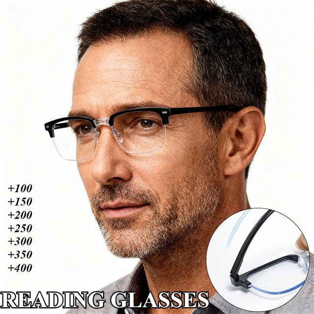 Lesebrille Halbrahmen, Herren, schwarz - Bild 1