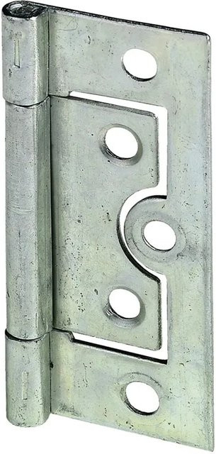 Hettich Lamellentürscharnier aus Stahl verzinkt in Silber, 2 Stück, B: 50 mm, T: 23 mm - Bild 1