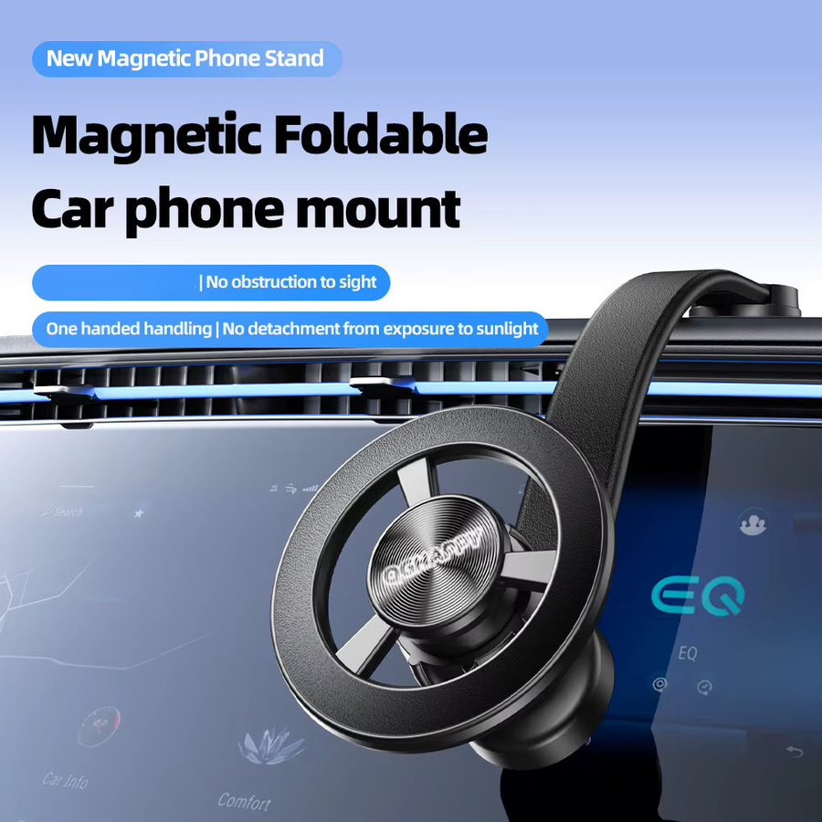 Universal magnetischer Auto-Handyhalter mit 360 Grad Drehung für Armaturenbrett und Schreibtisch, Schwarz, kompatibel mit iPhone und Samsung sowie Xiaomi - Bild 2