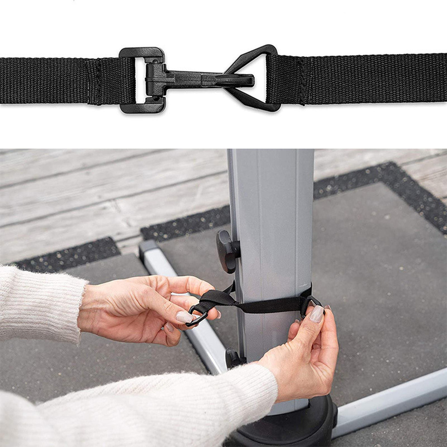 Fishine Befestigungsgurte für Sonnenschirme, Windstabilisator aus Polyester, Schwarz - Bild 6
