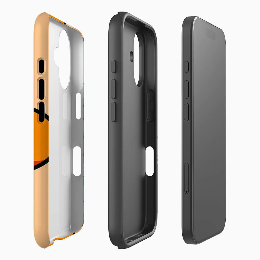 Handyhülle Bold Orange Flower für iPhone 17 16 15 14 13 12 11 Pro Max Plus mit doppelschichtiger Rückseite in Orange - Bild 2