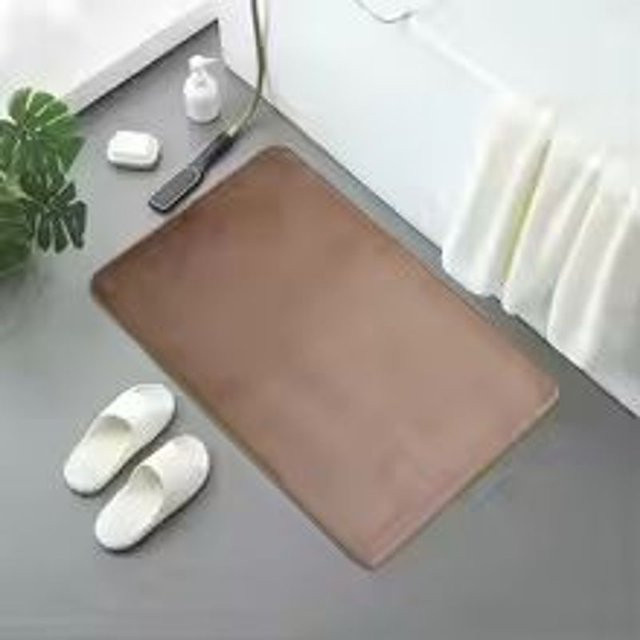 VIKAMA wasserabsorbierende Badezimmer-Bodenmatte mit Flanellpolsterung, B/B: 60 x 40 cm - Bild 1