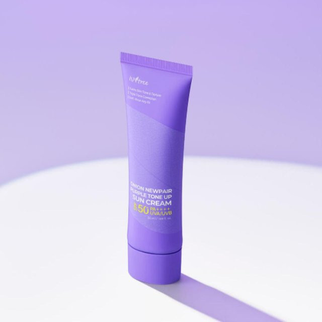 Isntree Onion Newpair Purple Tone-Up Sonnencreme, 50 ml, LSF 50+ - Bild 1