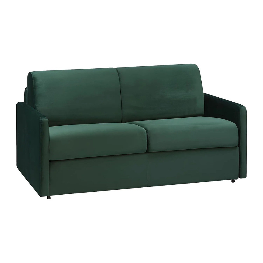 Vente-unique Schlafsofa Calife in Tannengrün mit Samtbezug und 170 cm Breite - Bild 2