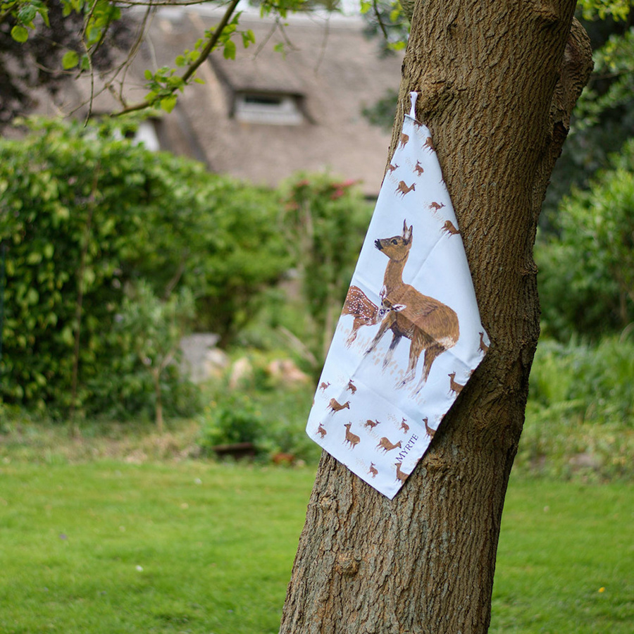 Geschirrhandtuch Reh Myrte von CJ Wildlife in Weiß aus Baumwolle, B: 70,0 cm, H: 47,0 cm - Bild 2