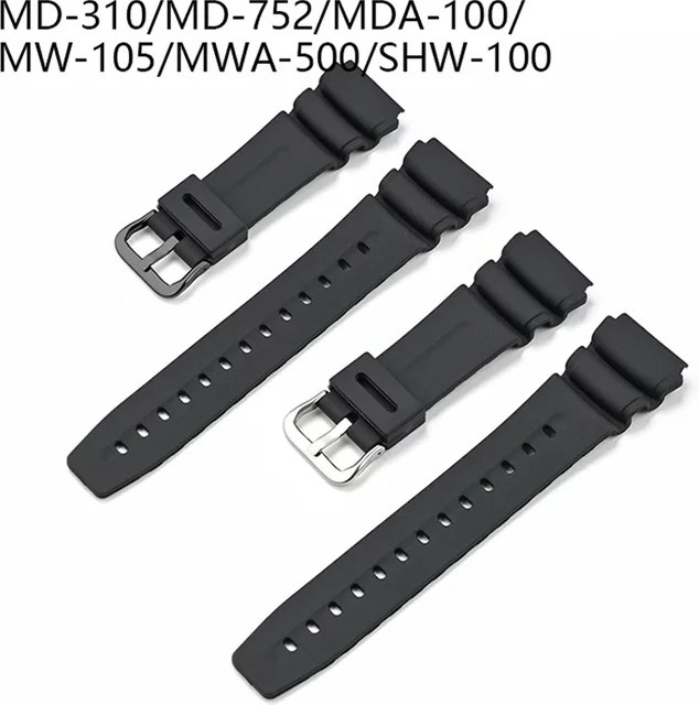 Casio Uhrenarmband Kautschuk, Schwarz, Unisex - Bild 1
