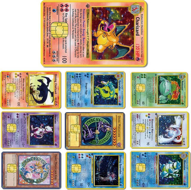 Bandai Pokemon Pikachu Kreditkarten-Skin, 2.5D HD Aufkleber, Matte Folie, Wasserfester Aufkleber - Bild 1