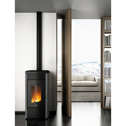 Freepoint Pelletofen Duke 14 kW in Silber mit Automatik und WiFi-Funktion - Bild 4