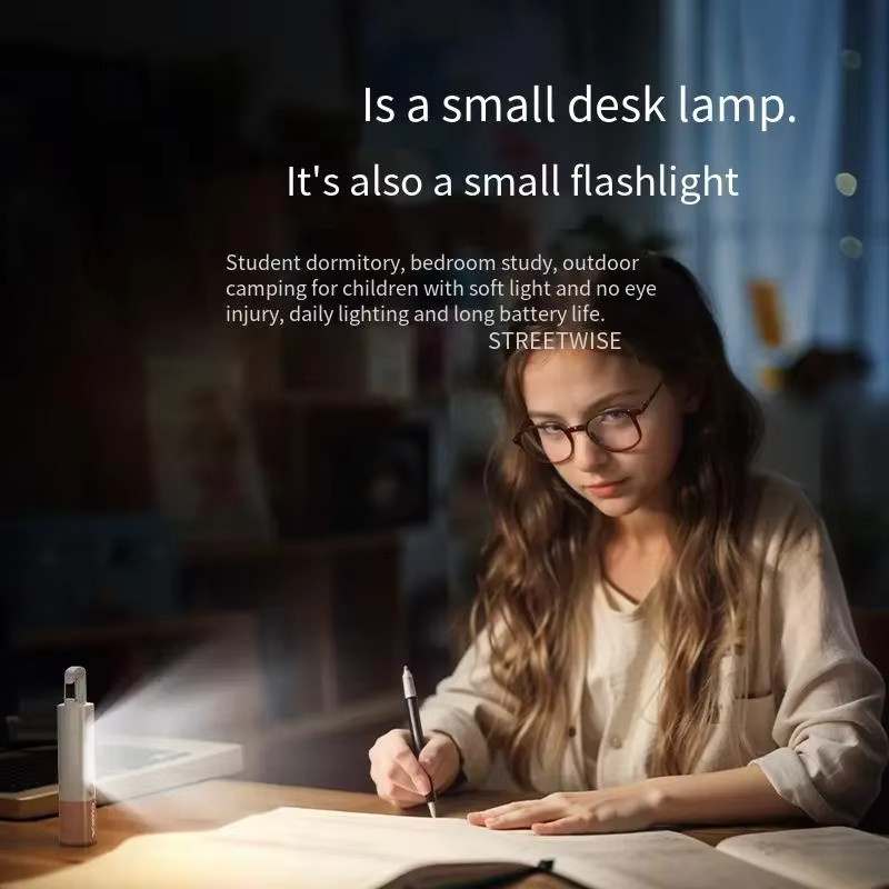 Smiling Shark LED-Taschenlampe mit Zoom und 3 Helligkeitsstufen, Mehrfarbig (Schwarz) - Bild 3