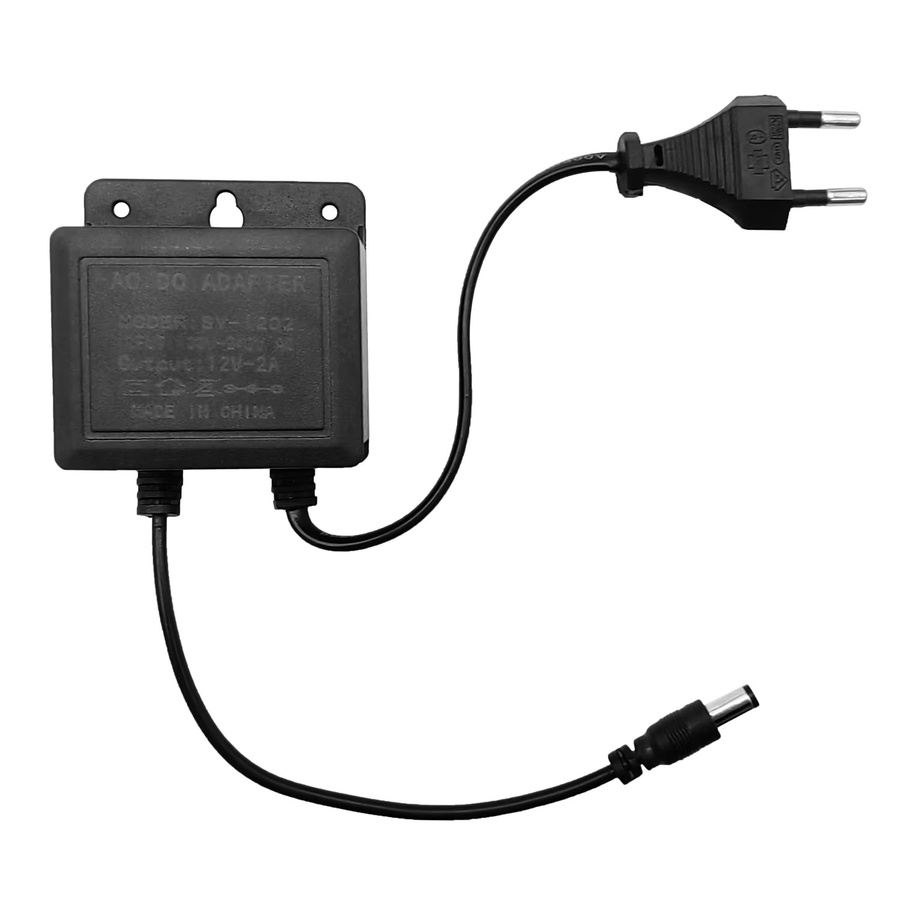 JIENUO 2er-Set Wasserdichtes DC12V 2A Netzteil mit EU-Stecker in Schwarz für CCTV Sicherheitskameras, NVR, DVR, Router und LED-Licht, Anschluss 5,5 x 2,1 mm - Bild 4