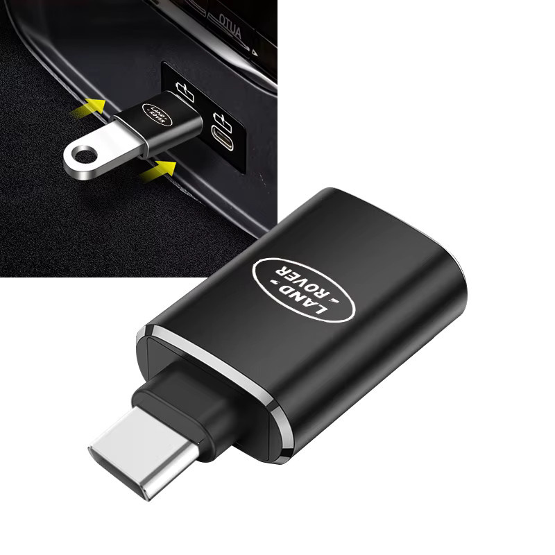 Auto-Ladeadapter USB-C zu USB-A Konverter in Schwarz für Land Rover Ranger Autobiography, Freelander und Evoque - Bild 5