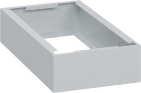 C + P Möbelsysteme Unterbau aus Stahl in Lichtgrau RAL 7035 mit 100 mm hohem Sockel B: 50 cm, T: 25 cm, H: 10 cm - Bild 1