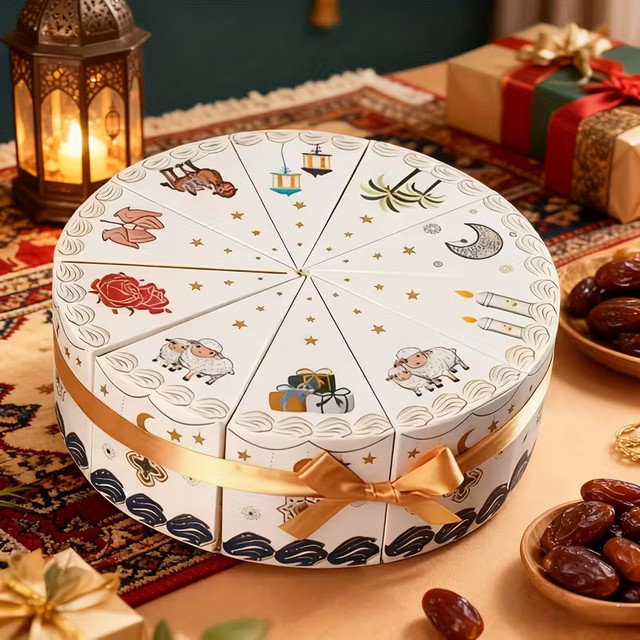 ZQNYCY Geschenkverpackungsboxen aus Papier für Ramadan und Eid Mubarak in Weiß - Bild 1