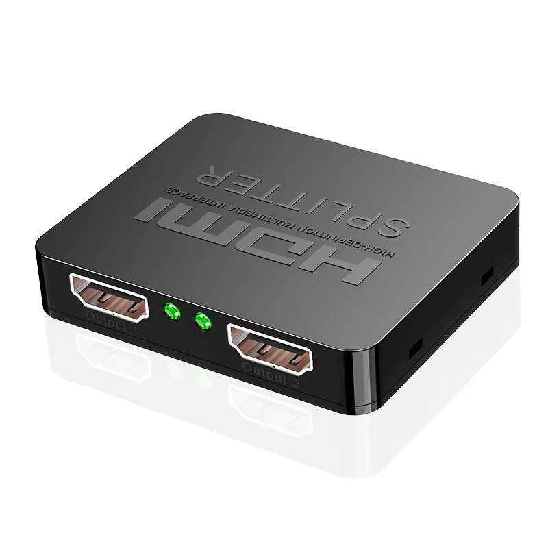 4K HDMI Splitter Dual Monitor Extender mit 1 Eingang und 2 Ausgängen, Full HD 1080P und 3D-Unterstützung, Schwarz, USB-betrieben mit Cat 5 Anschluss - Bild 4