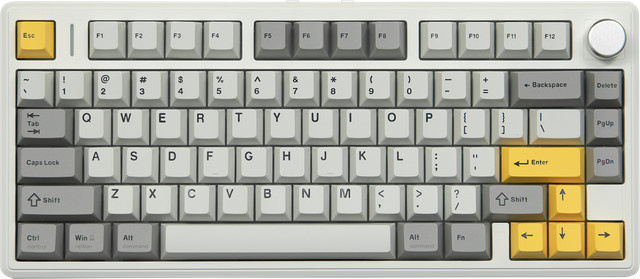 EPOMAKER TH80 V2 Mechanische Gaming-Tastatur 75% ANSI US Layout Tri-Mode Kabellos mit RGB-Hintergrundbeleuchtung und 8000mAh Akku in Weiß - Bild 1