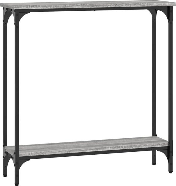 vidaXL Konsolentisch in Grau Sonoma, Modell 1, aus Holzwerkstoff und Metall, B/T/H: 75 x 22,5 x 75 cm - Bild 1