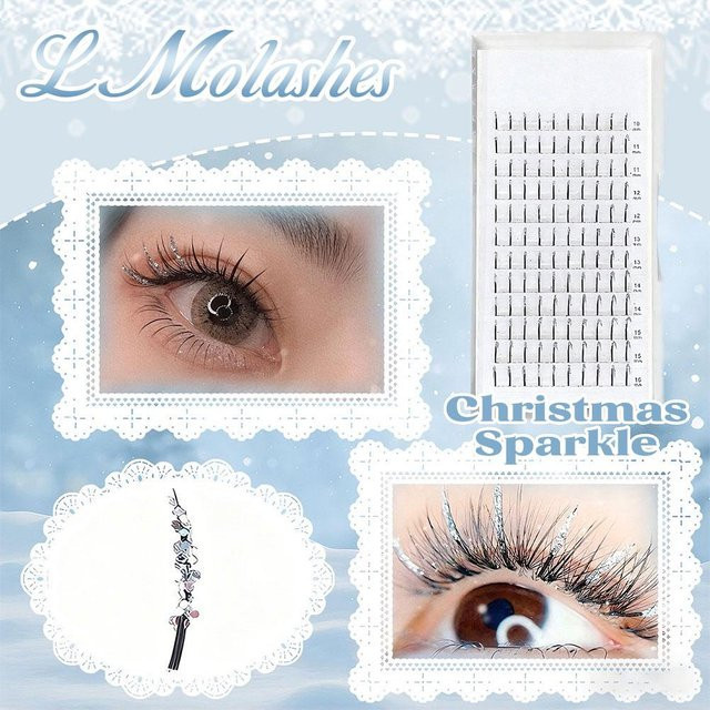 Glitzernde Einzelwimpern, Silver, Unisex - Bild 1