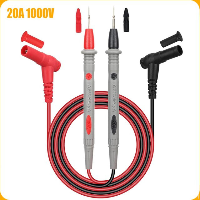 Ultrasc Nadelspitzen-Messleitungen für digitale Multimeter, Universal-Prüfspitzen 1000V 10A/20A, Farbe: Rot - Bild 1