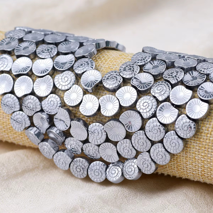wlyees Muschelperlen, weiß, rund, 8 mm, Unisex - Bild 1