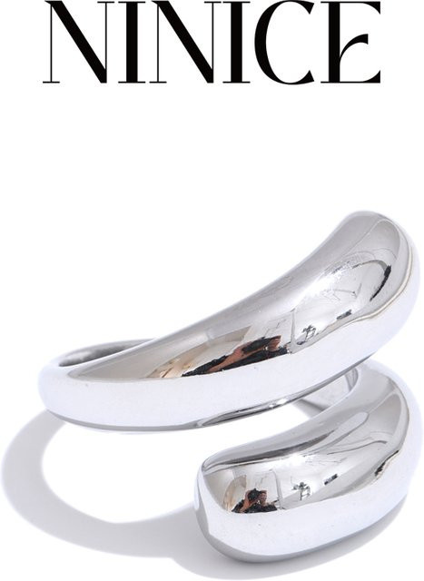 NiNice Ring Edelstahl, Silber, Unisex - Bild 1