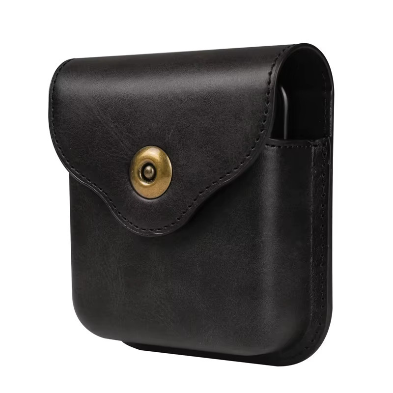 Luxus Leder-Gürteltasche mit Magnetverschluss für Samsung Galaxy Z Flip 6 5 4 3 und Motorola Razr 40 50 60 Ultra in Schwarz - Bild 3