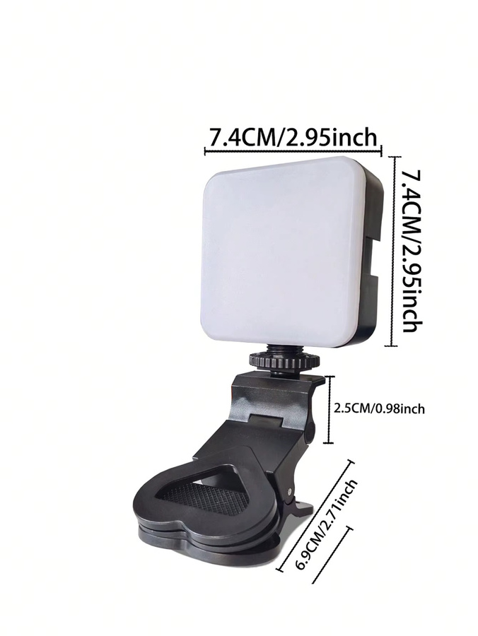 Tragbares Mini-Clip-On Ringlicht für Selfies in Schwarz - Bild 2
