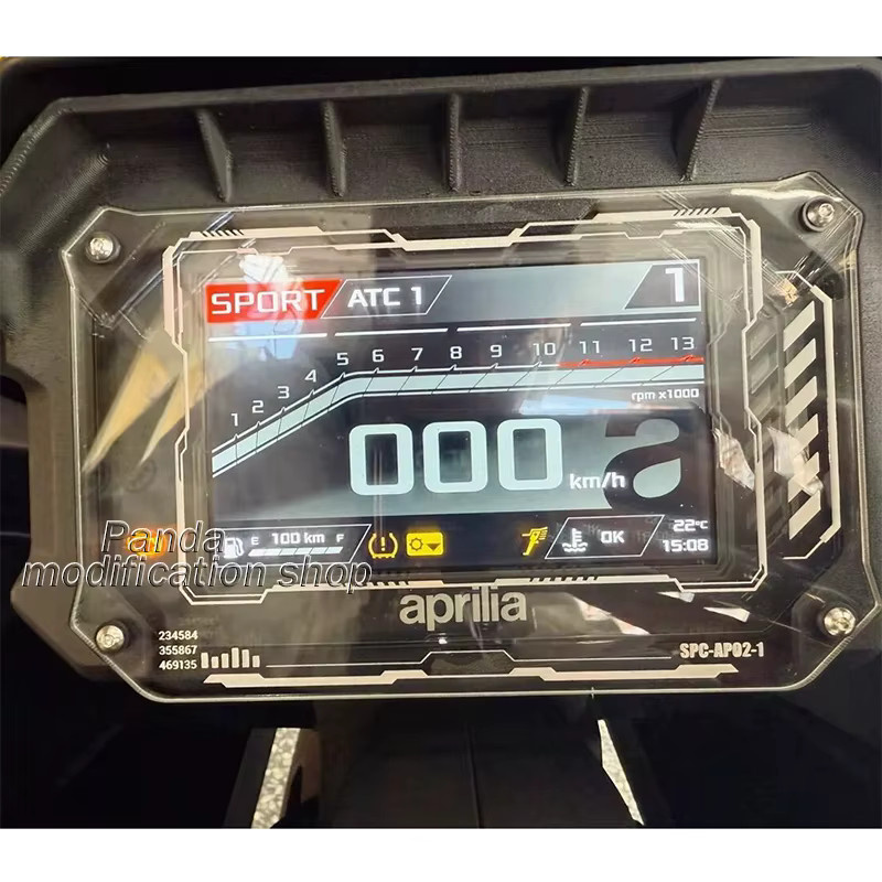 MPOVNCE TFT Display Schutzfolie für Aprilia RS 457 Dashboard Instrument Cluster, transparent, schwarz - Bild 2
