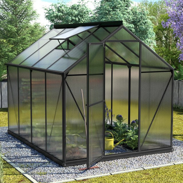 Vitavia Gewächshaus Triton 5000 Schwarz 5 m² inkl. Stahlfundament und 6 mm HKP-Verglasung - Bild 1