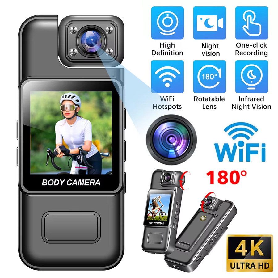Occkic 4K WiFi Ultra HD Mini-Action-Kamera mit Infrarot-Nachtsicht in Schwarz - Bild 2