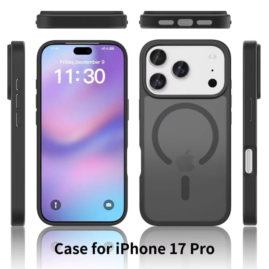 Matte magnetische transparente Schutzhülle für iPhone 16 mit MagSafe Unterstützung in Blau - Bild 1