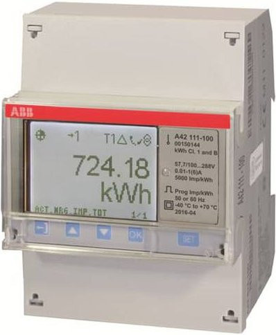 ABB A42 111-100 2CMA170555R1000 Wechselstromzähler in Weiß - Bild 1