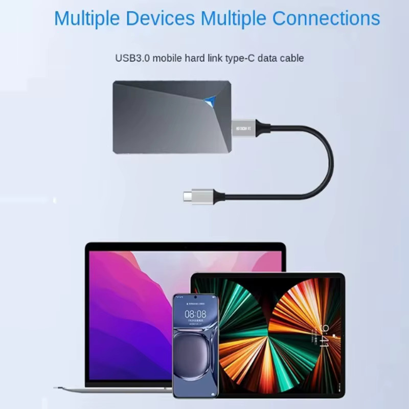 WEFAWAN USB-C auf Micro-USB Datenkabel 5Gbps in Schwarz für MacBook, Laptop, Smartphone und externe Festplatten SSD/HDD - Bild 4