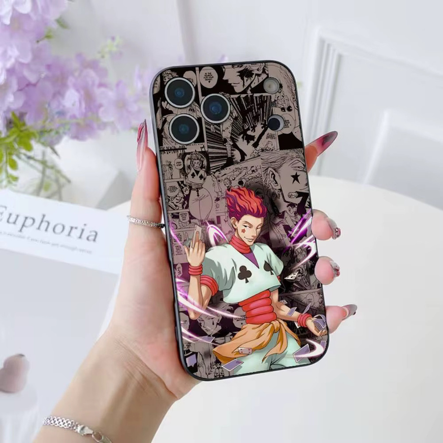Anime Hisoka Handyhülle aus weichem Silikon für iPhone 11 bis iPhone 17 Pro Max Plus Air Mini in Schwarz und Multicolour - Bild 2