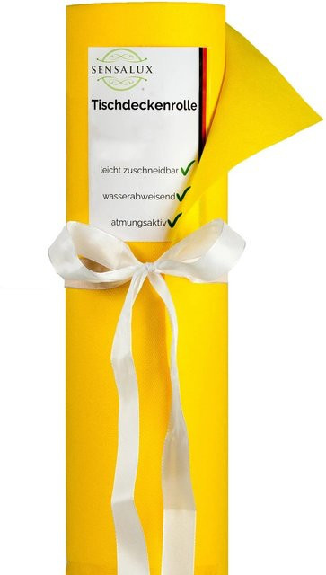 Sensalux Vlies-Tischdeckenrolle Gelb, B: 150 cm, L: 25 m, wasserabweisend und pflegeleicht - Bild 1