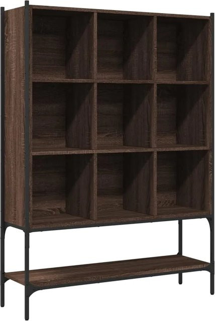 vidaXL Bücherregal Braun Eichen-Optik aus Holzwerkstoff und Stahl, B/T/H: 102 x 30 x 141,5 cm - Bild 1