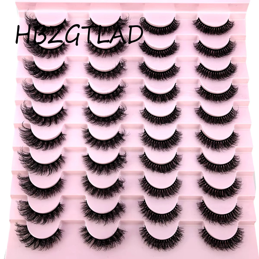 HBZGTLAD Künstliche 3D-Nerzwimpern, Black, 20 Paar, Unisex - Bild 6